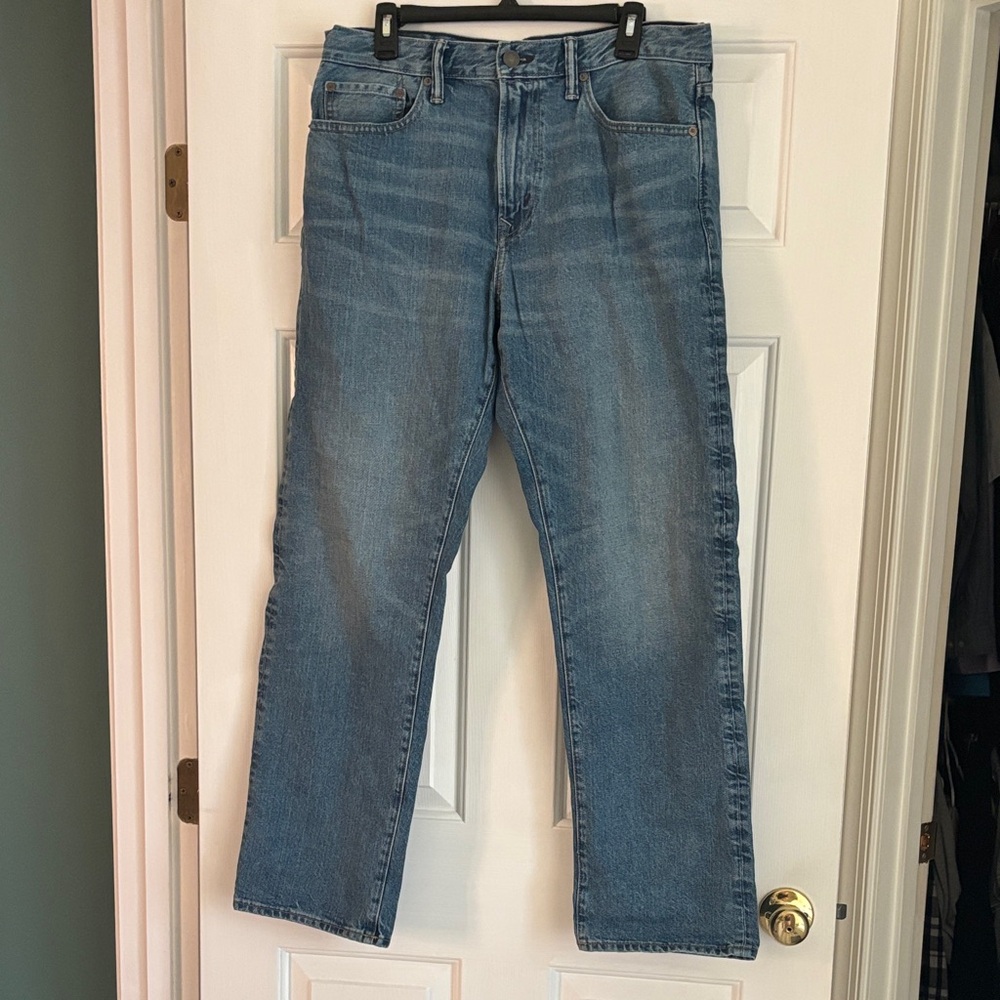 American Eagle Outfitters Men's Light Blue Straight Jeans